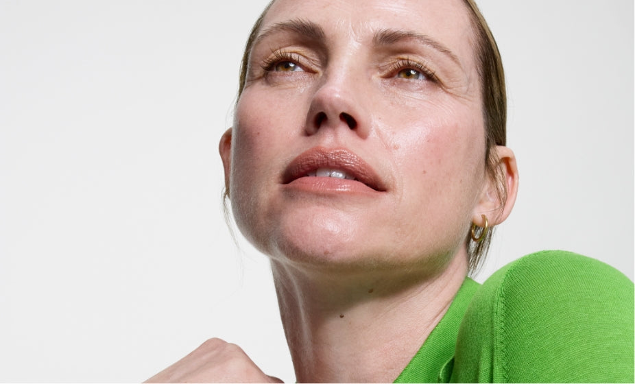 Model with glowing skin